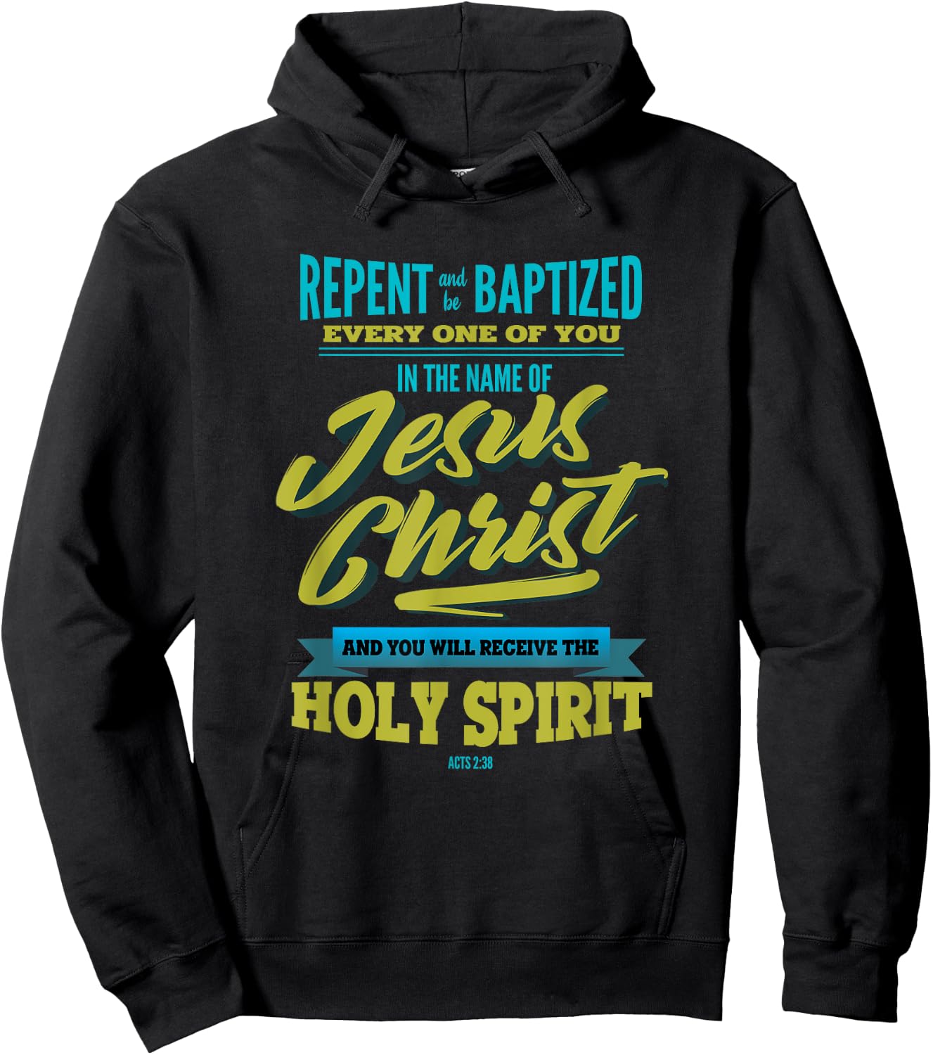 Adult Baptism Baptized in Jesus Christ Holy Spirit Hoodie - Hoodie | Black