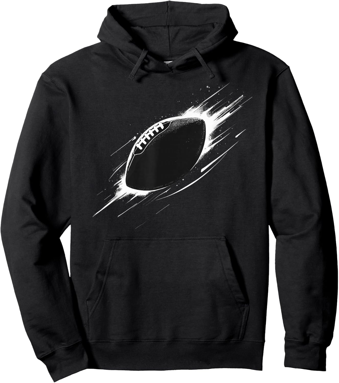 American Football Minimal Football Graphic Hoodie - Hoodie | Black