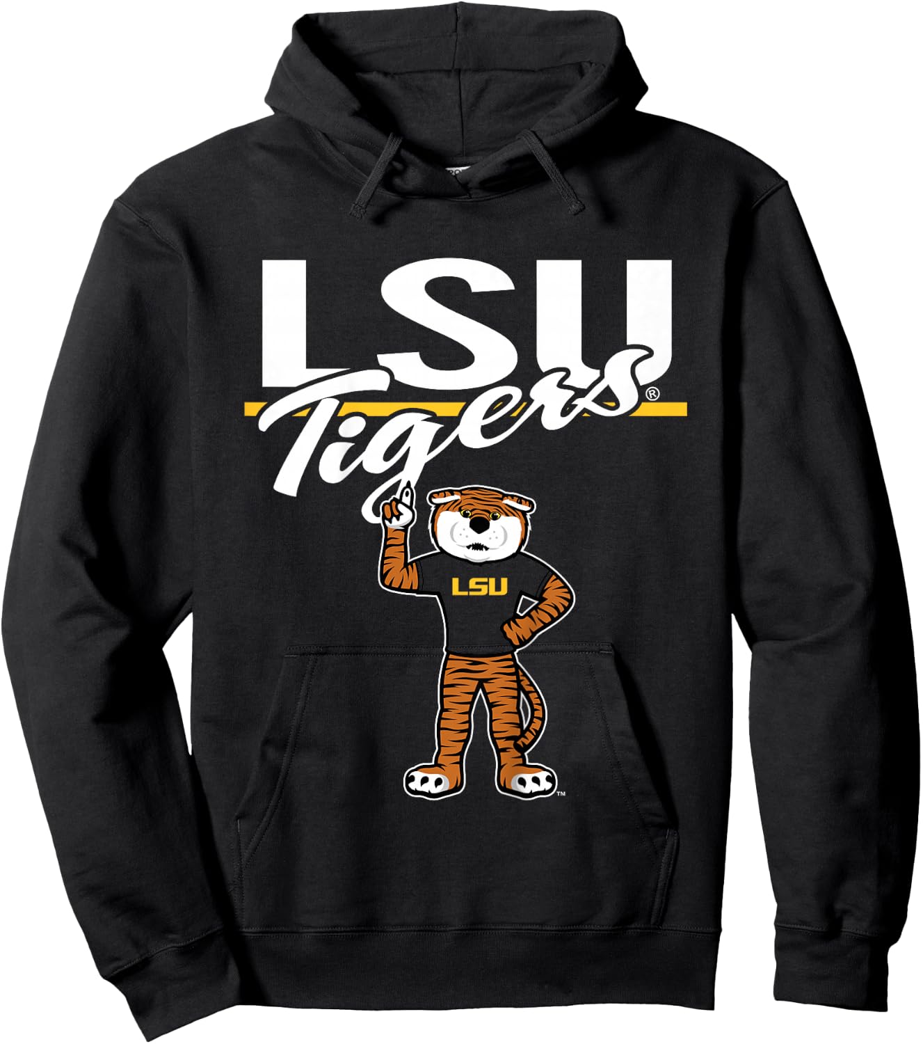 Kids LSU Tigers Kid's Mascot Purple Officially Licensed Hoodie - Hoodie | Black