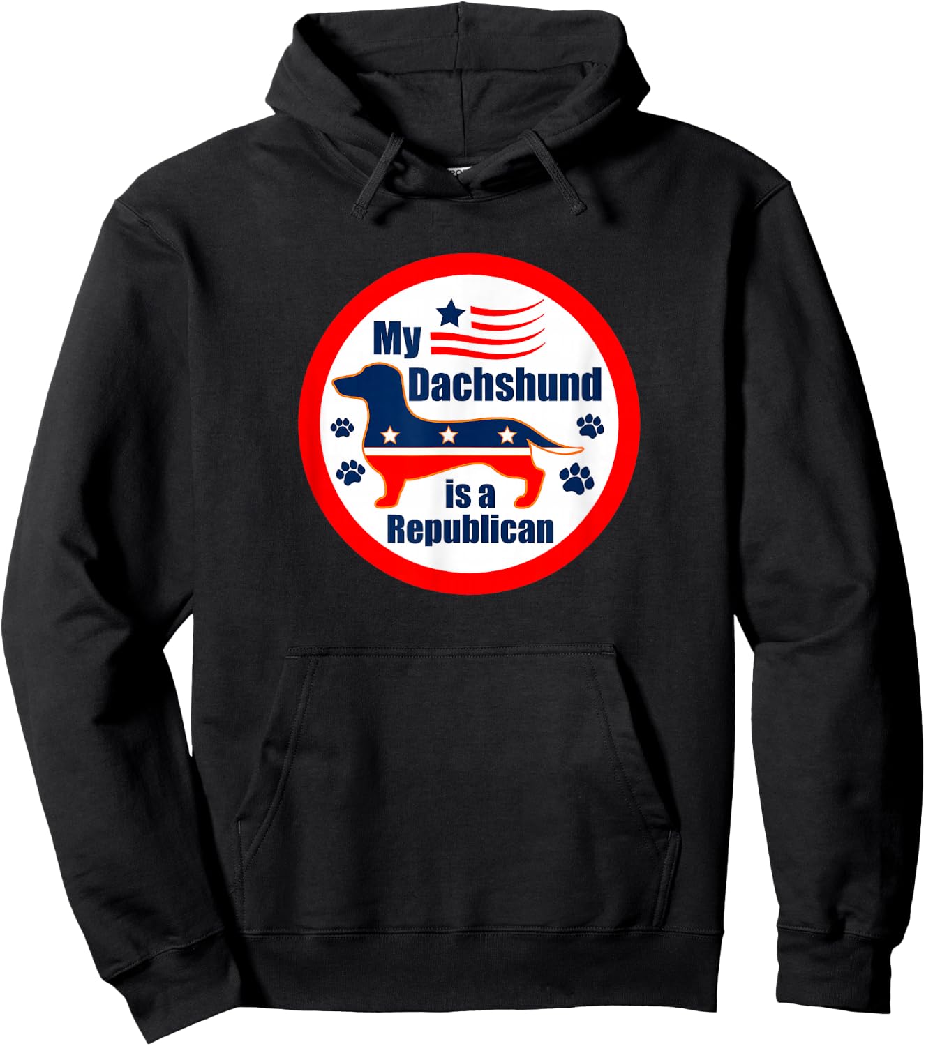 My Dachshund Is A Republican Hoodie - Hoodie | Black