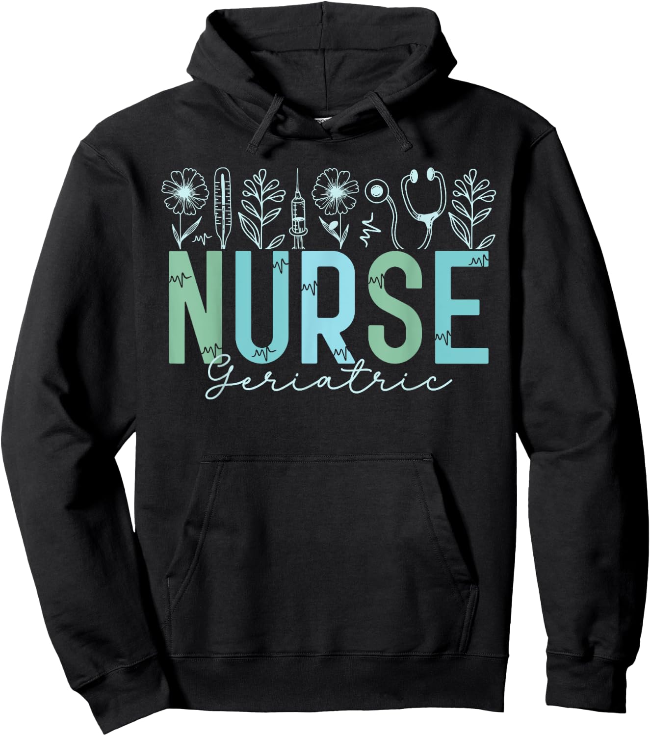 Geriatric Caregiver Geriatric Nurse Nursing Women Hoodie - Hoodie | Black