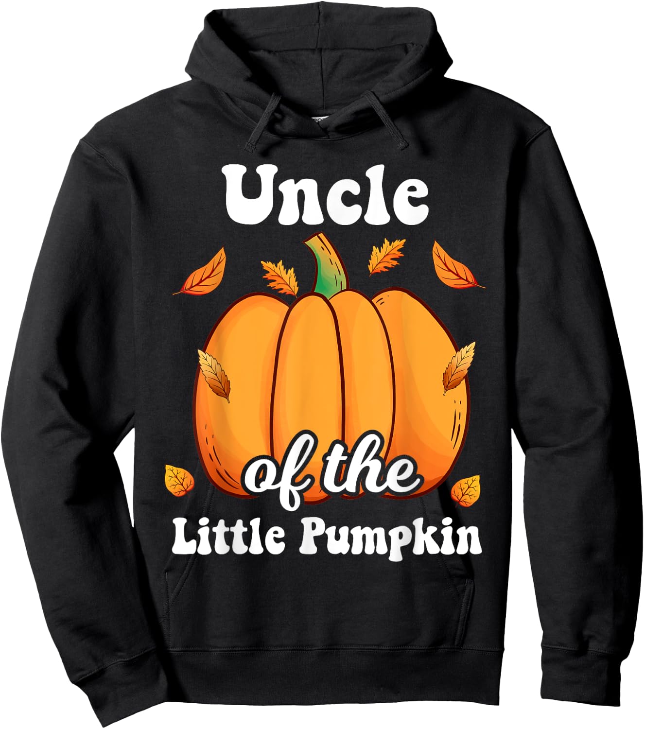 Uncle of the Little Pumpkin Thanksgiving Baby Shower Hoodie - Hoodie | Black