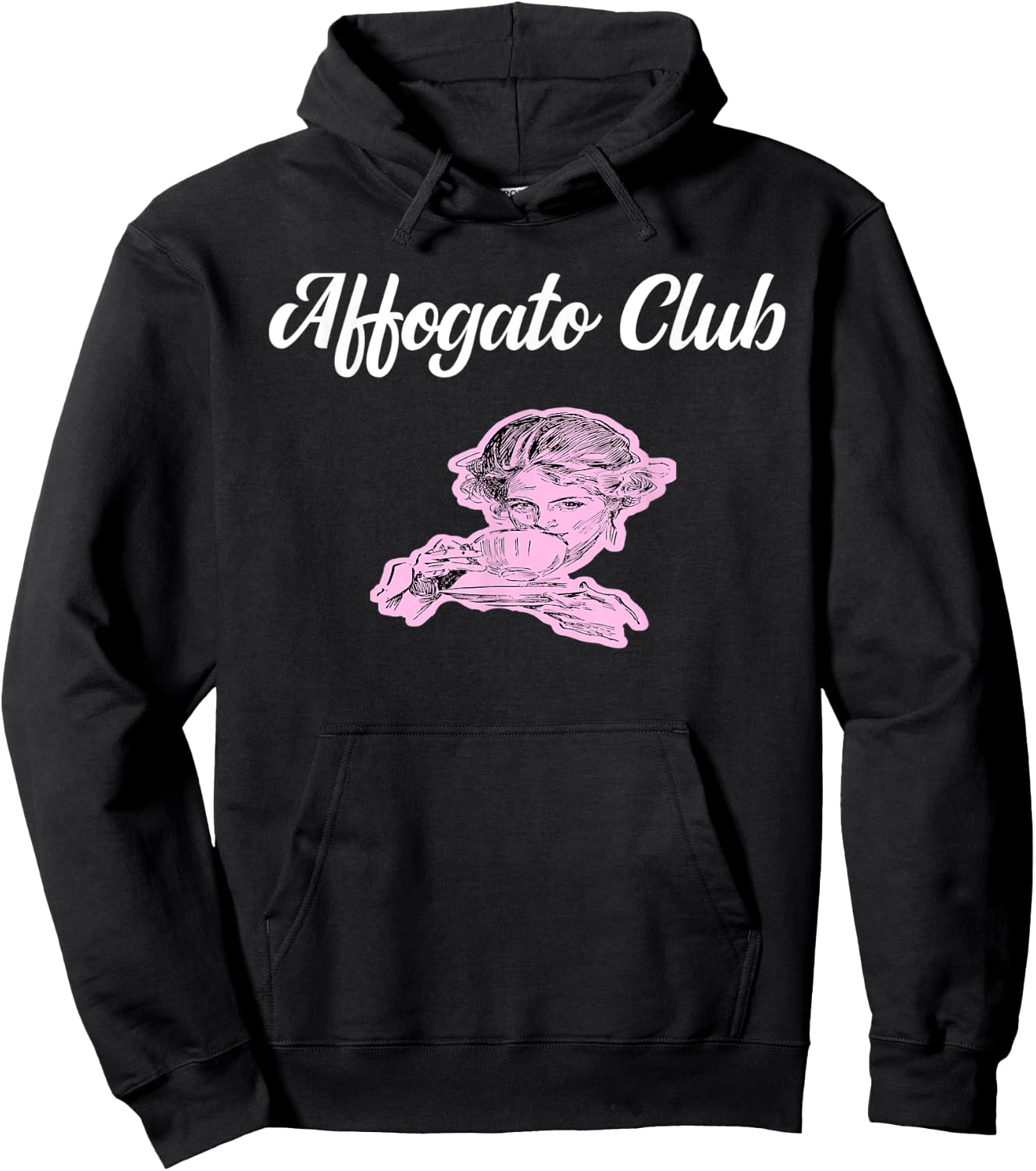 Affogato Al Caffe Ice Cream Coffee Dessert Lover Gift Hoodie - Hoodie | Black