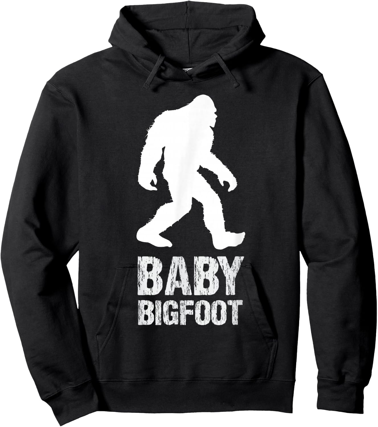 Baby Bigfoot Funny Little Sasquatch Humor Children Graphic Hoodie - Hoodie | Black
