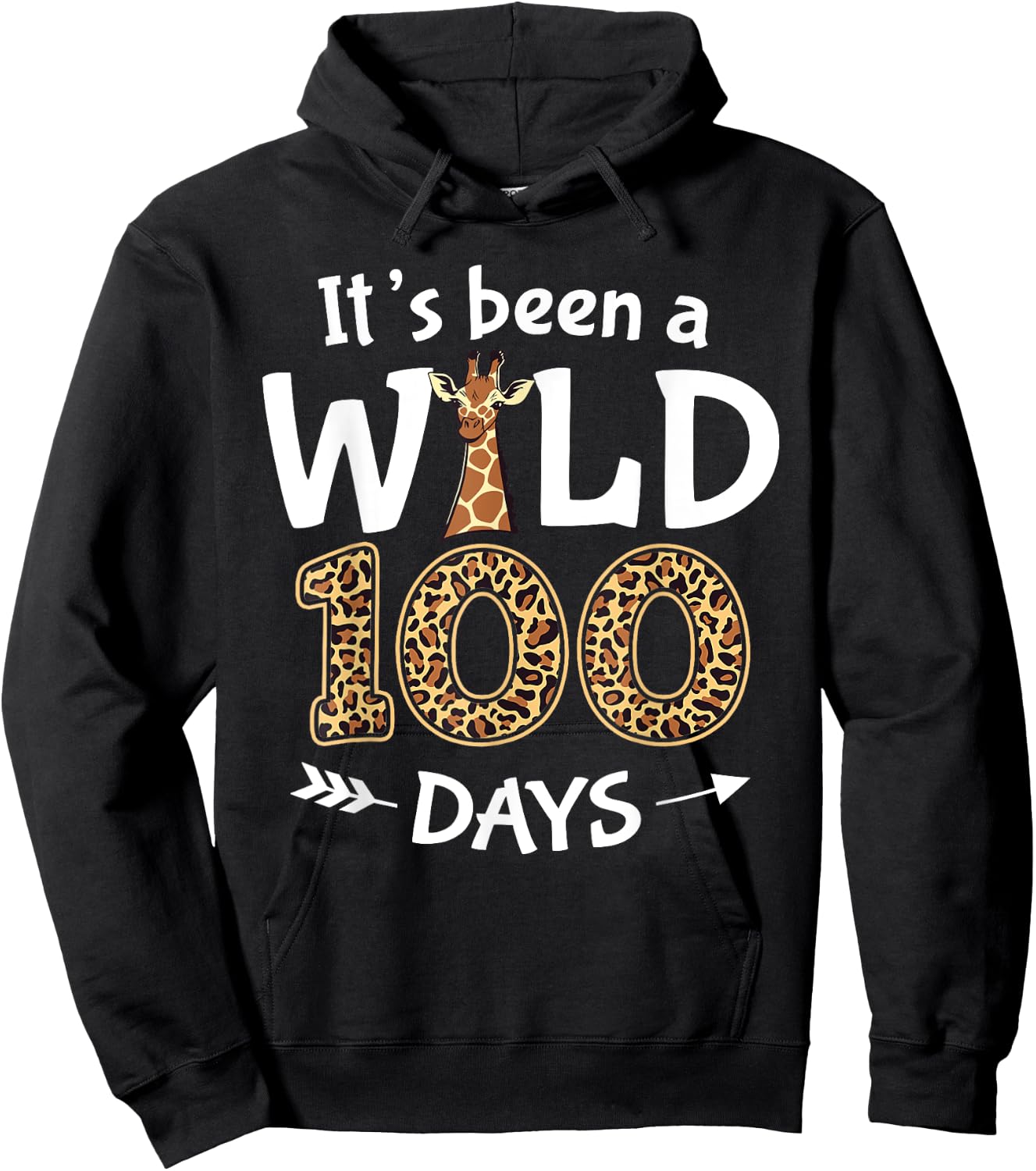 It’s Been a Wild 100 Days School Animal Boys Girls Teacher Hoodie - Hoodie | Black