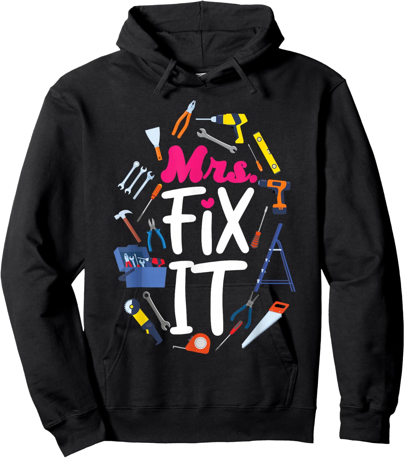 Handyman Vintage Mrs. Fix It Hoodie - Hoodie | Black