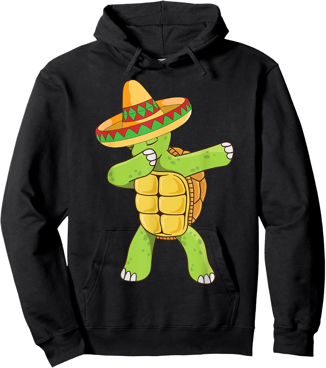 Dabbing Turtle T Shirt Cinco de Mayo Kids Fiesta Sombrero Hoodie - Hoodie | Black