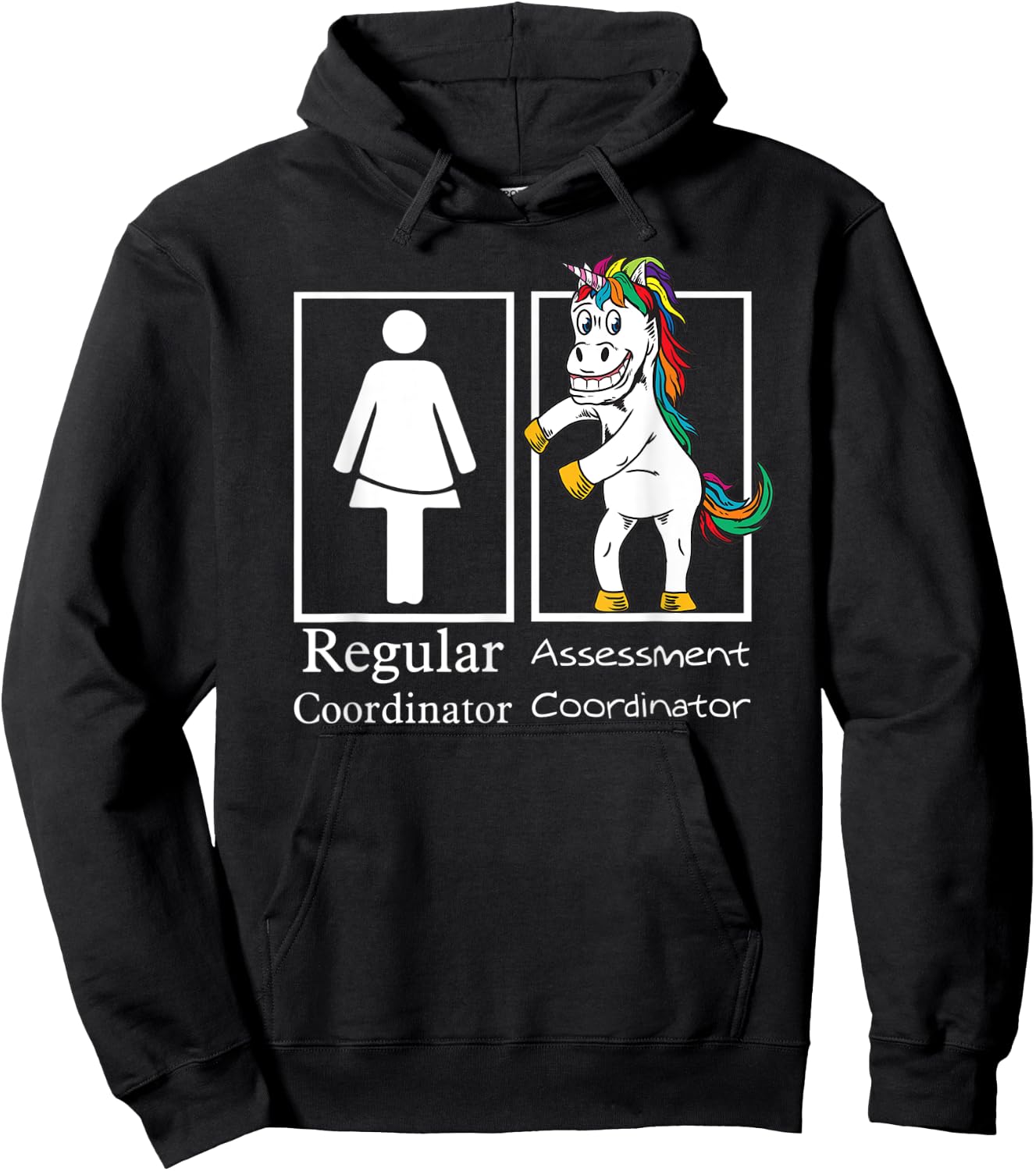 Assessment Coordinator Regular Unicorn Testing Team Gifts Hoodie - Hoodie | Black