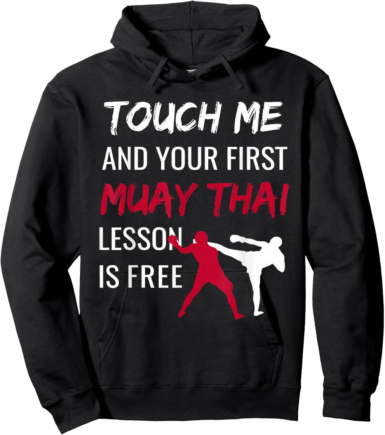 Funny Muay Thai Martial Arts Combat Sports Self Defense Hoodie - Hoodie | Black