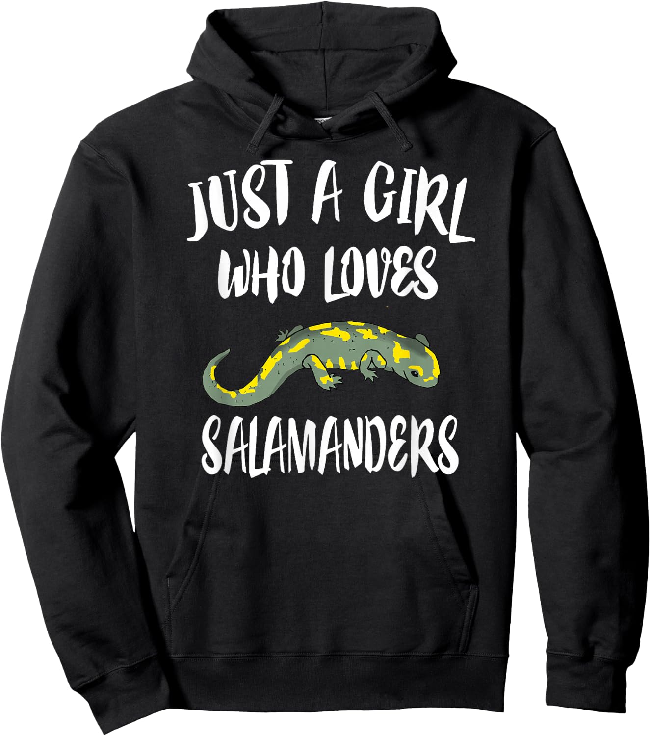 Just A Girl Who Loves Salamanders Lizard Lover Gift Hoodie - Hoodie | Black