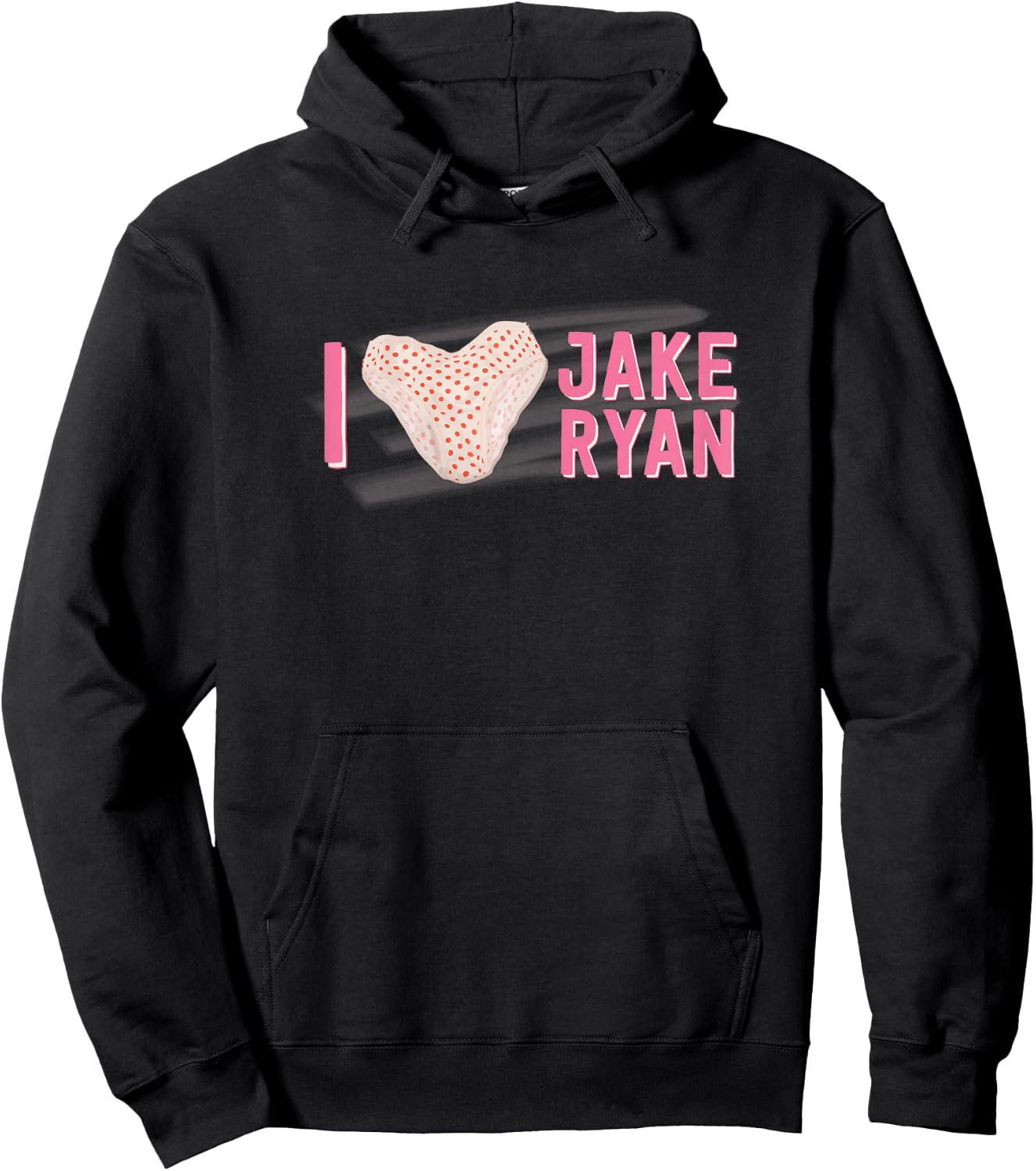 I Love Jake Ryan Panties Design Retro 80's Hoodie - Hoodie | Black