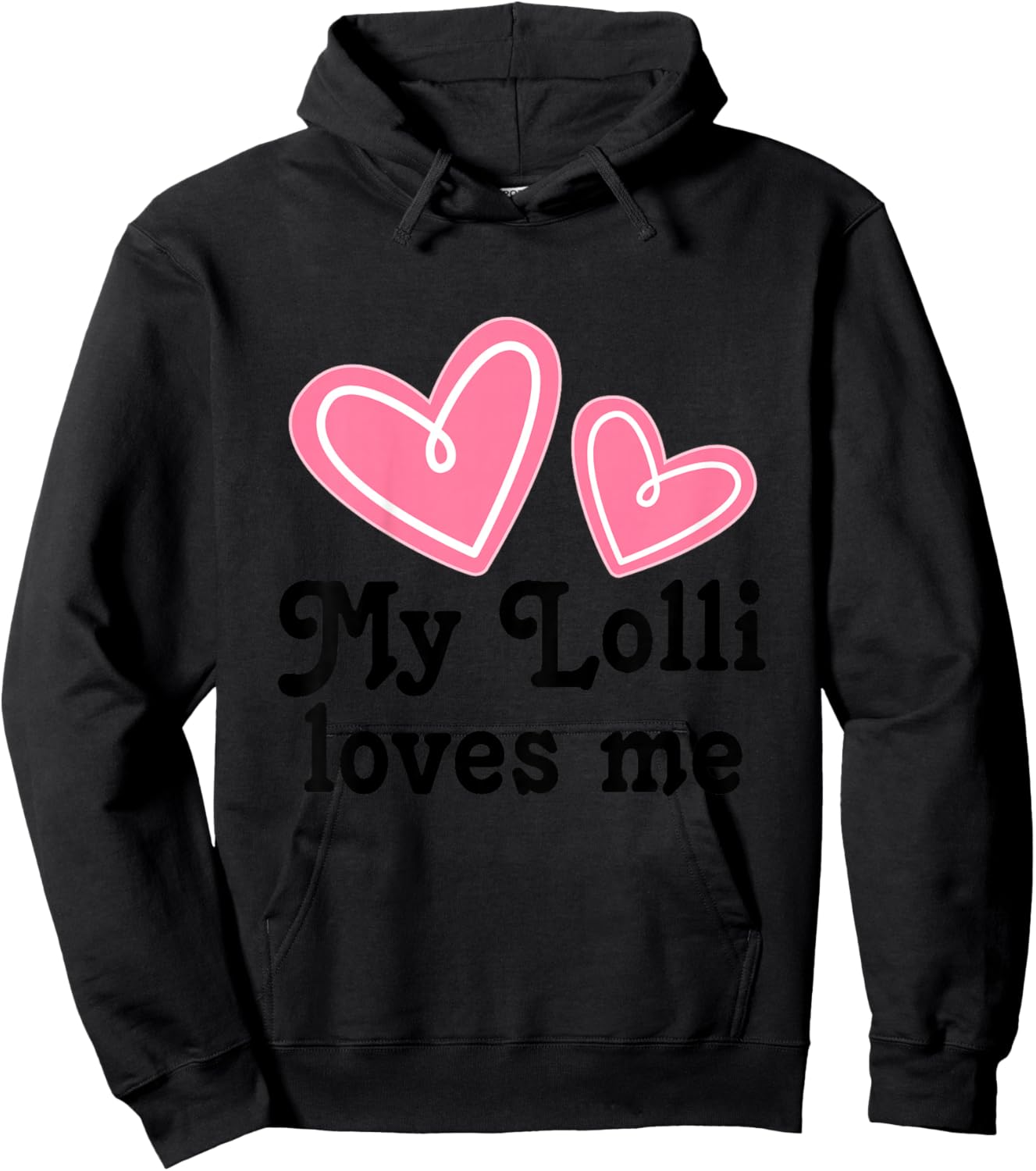 My Lolli Loves Me Granddaughter Hearts Hoodie - Hoodie | Black