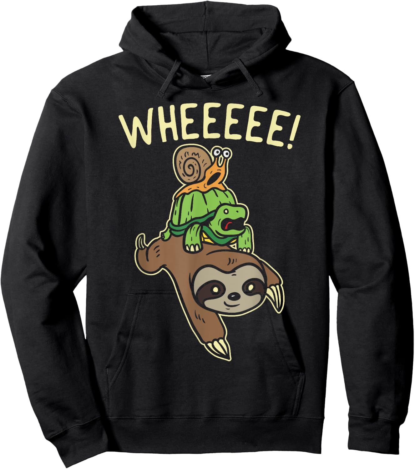Funny Running Shirt Marathon Runners Gift Sloth Turtle Snail Hoodie - Hoodie | Black