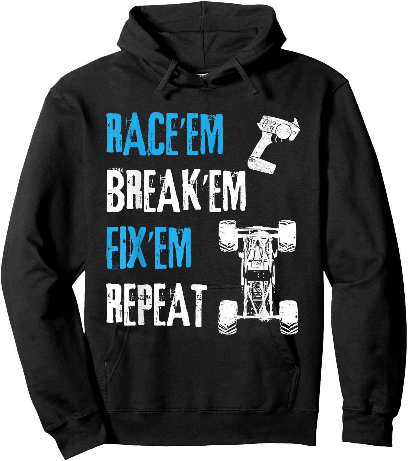 RC Car Remote Control Racing T Shirt Gift Hoodie - Hoodie | Black