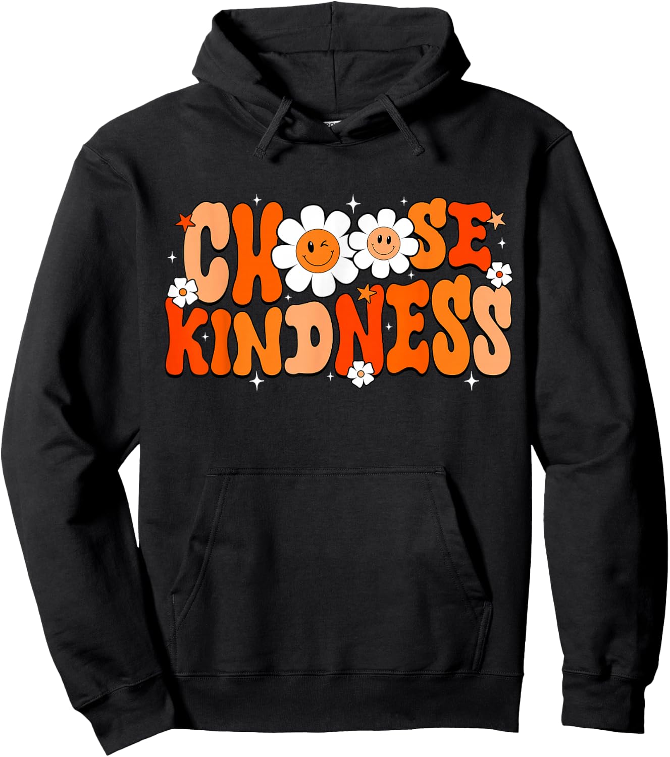 Choose Kindness Shirt Retro Be Kind Inspirational Unity Day Hoodie - Hoodie | Black