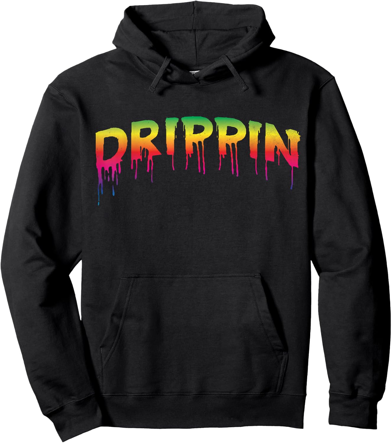 Drippin Sauce Melting Trending Messy Saucy Light Distress Hoodie - Hoodie | Black
