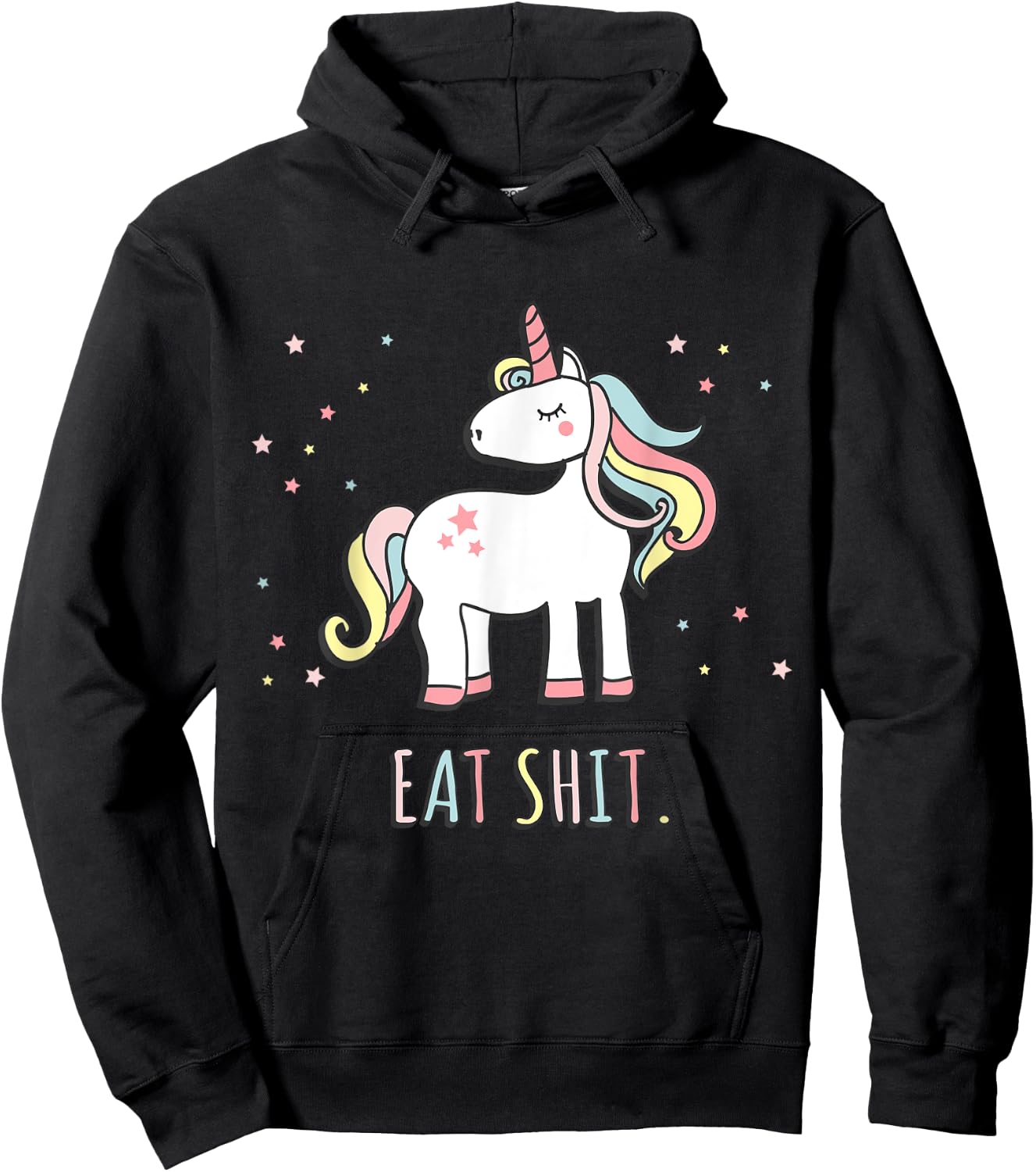 Eat Shit Unicorn Hoodie - Hoodie | Black