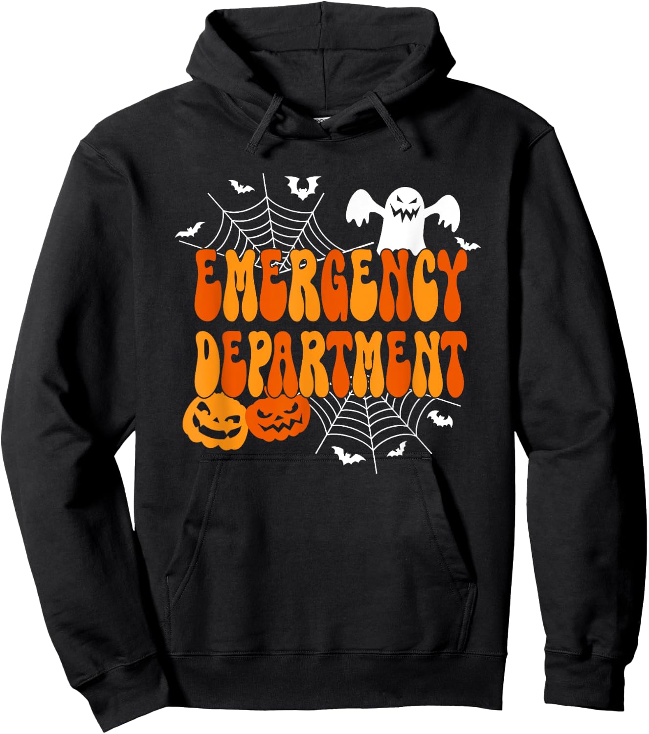 Funny Halloween Emergency Department Emergency Room Nurse Hoodie - Hoodie | Black