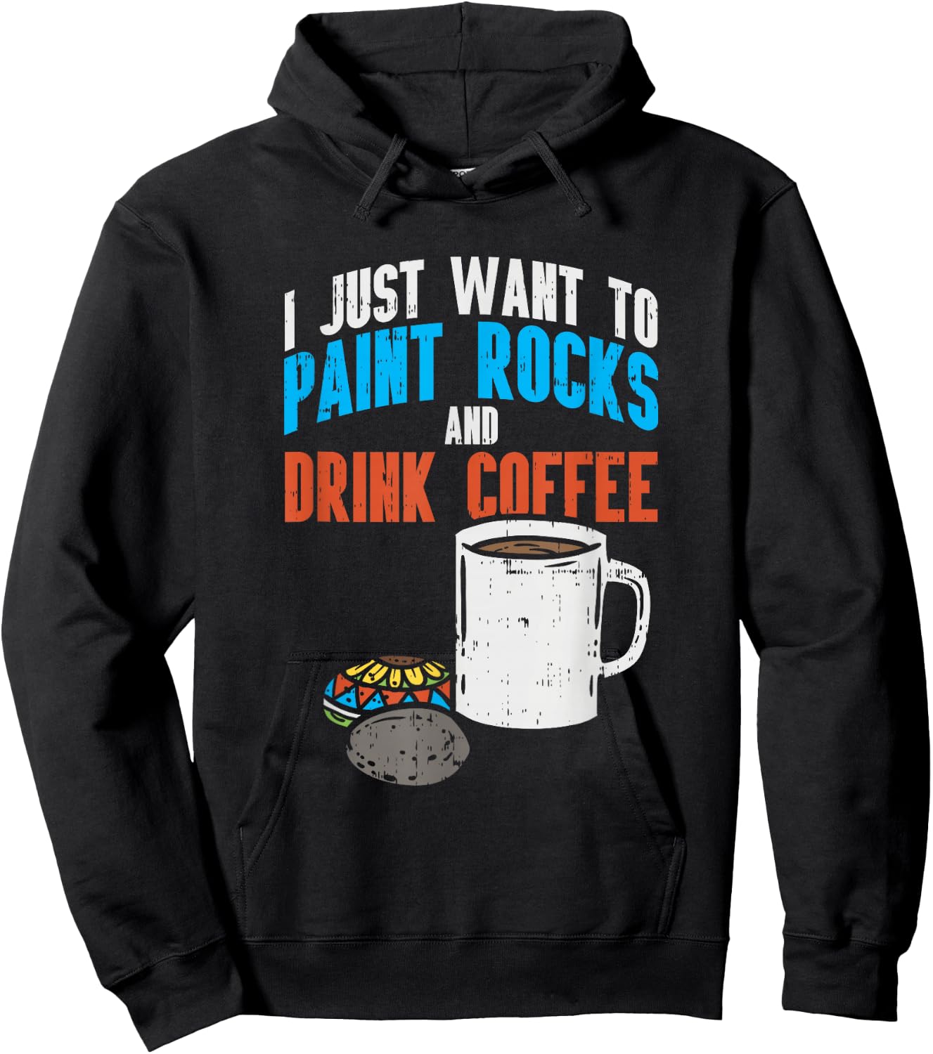Rock Painting Adults Design for a Rock Painter Hoodie - Hoodie | Black