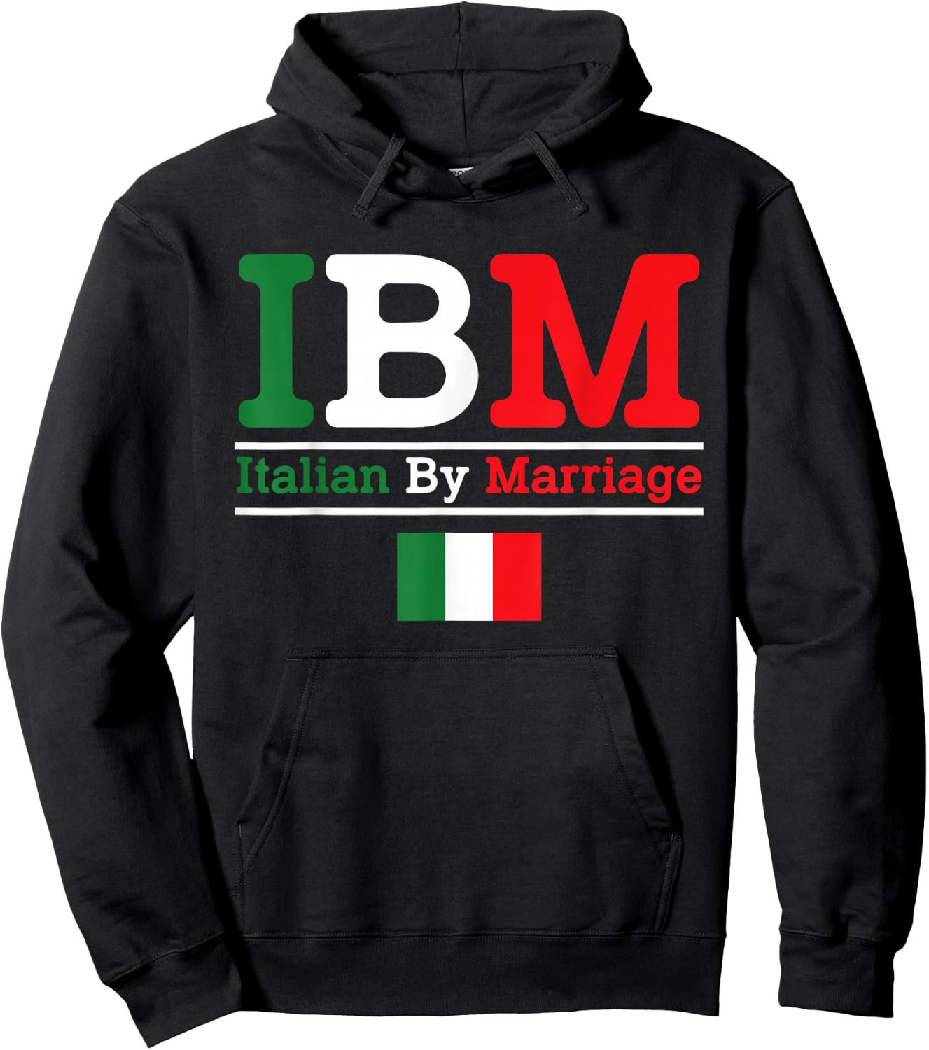 Italian by Marriage Funny Italian T shirt Hoodie - Hoodie | Black