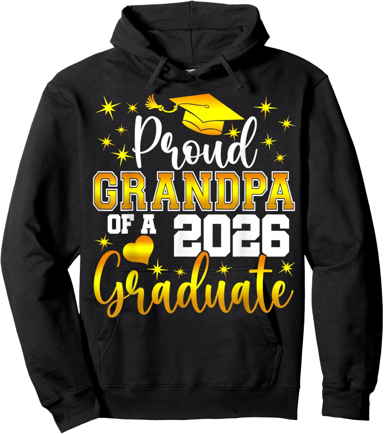 Proud Grandpa of a Class of 2026 Graduate Senior Graduation Hoodie - Hoodie | Black