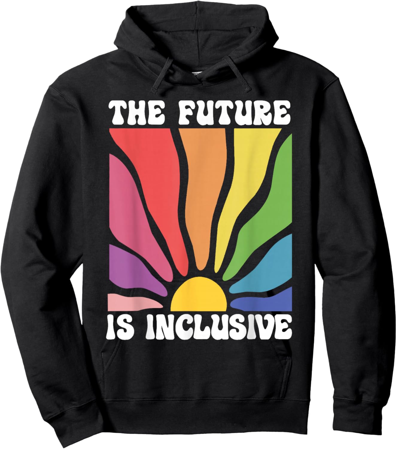 The Future Is Inclusive LGBTQ Rainbow Pride Hoodie - Hoodie | Black