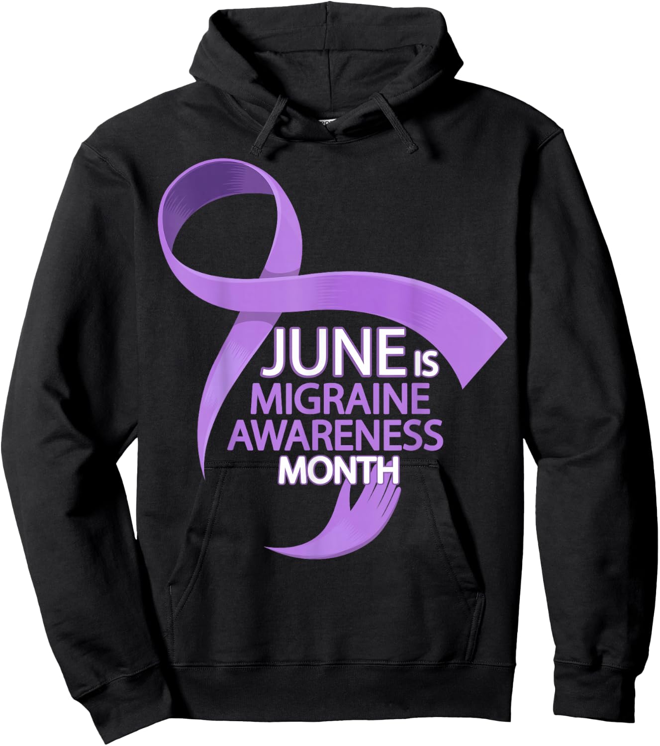 June Is Migraine Awareness Month T Shirt - Migraine Hoodie - Hoodie | Black