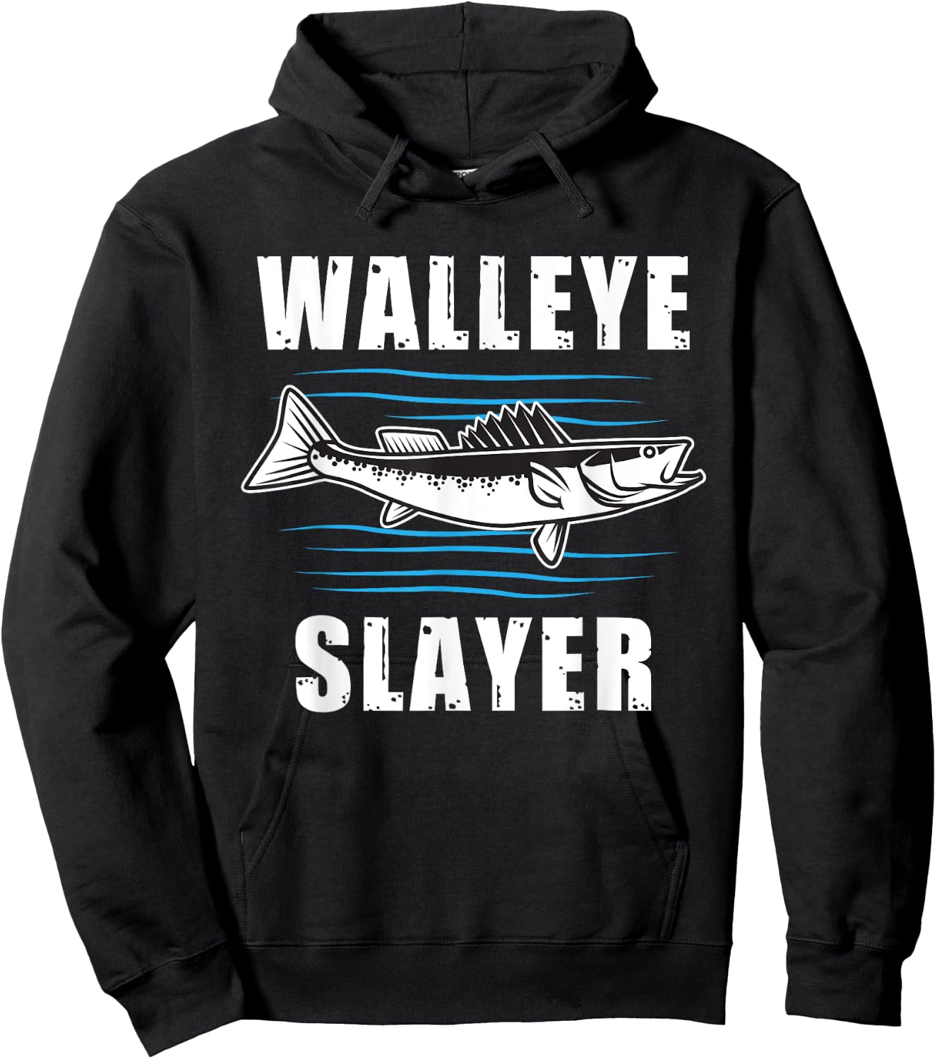 Walleye Slayer Fishing Fisherman Walleye Hoodie - Hoodie | Black