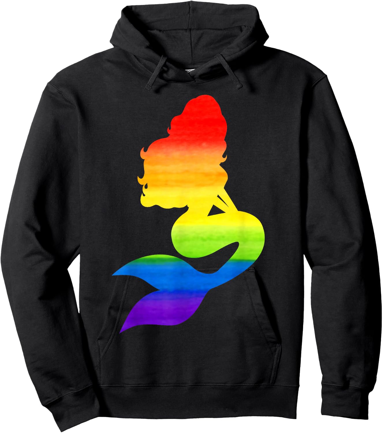 Mermaid Pride Gay Pride Parade Rainbow Mermaid Hoodie - Hoodie | Black