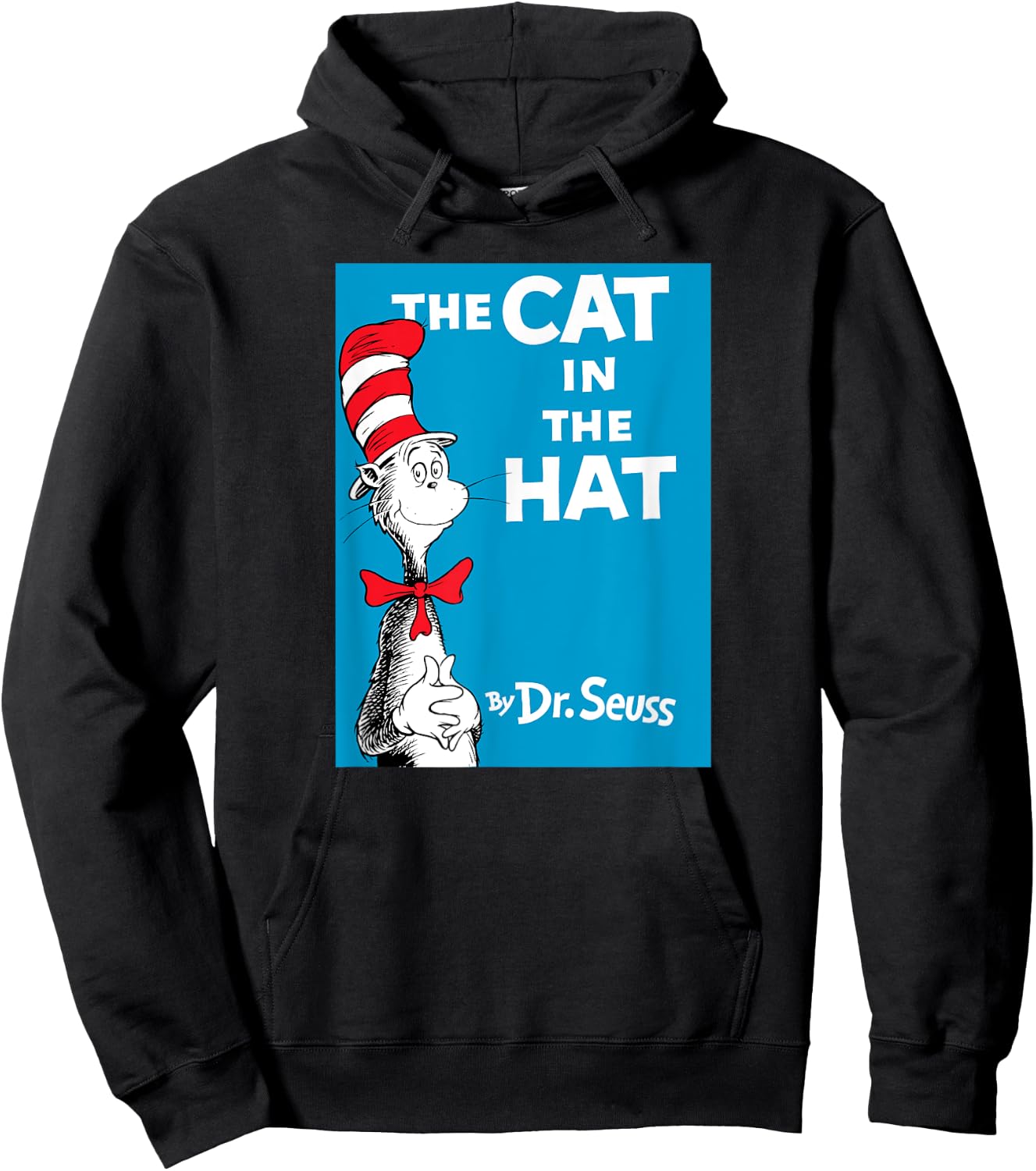 Dr. Seuss The Cat in the Hat Book Cover Hoodie - Hoodie | Black