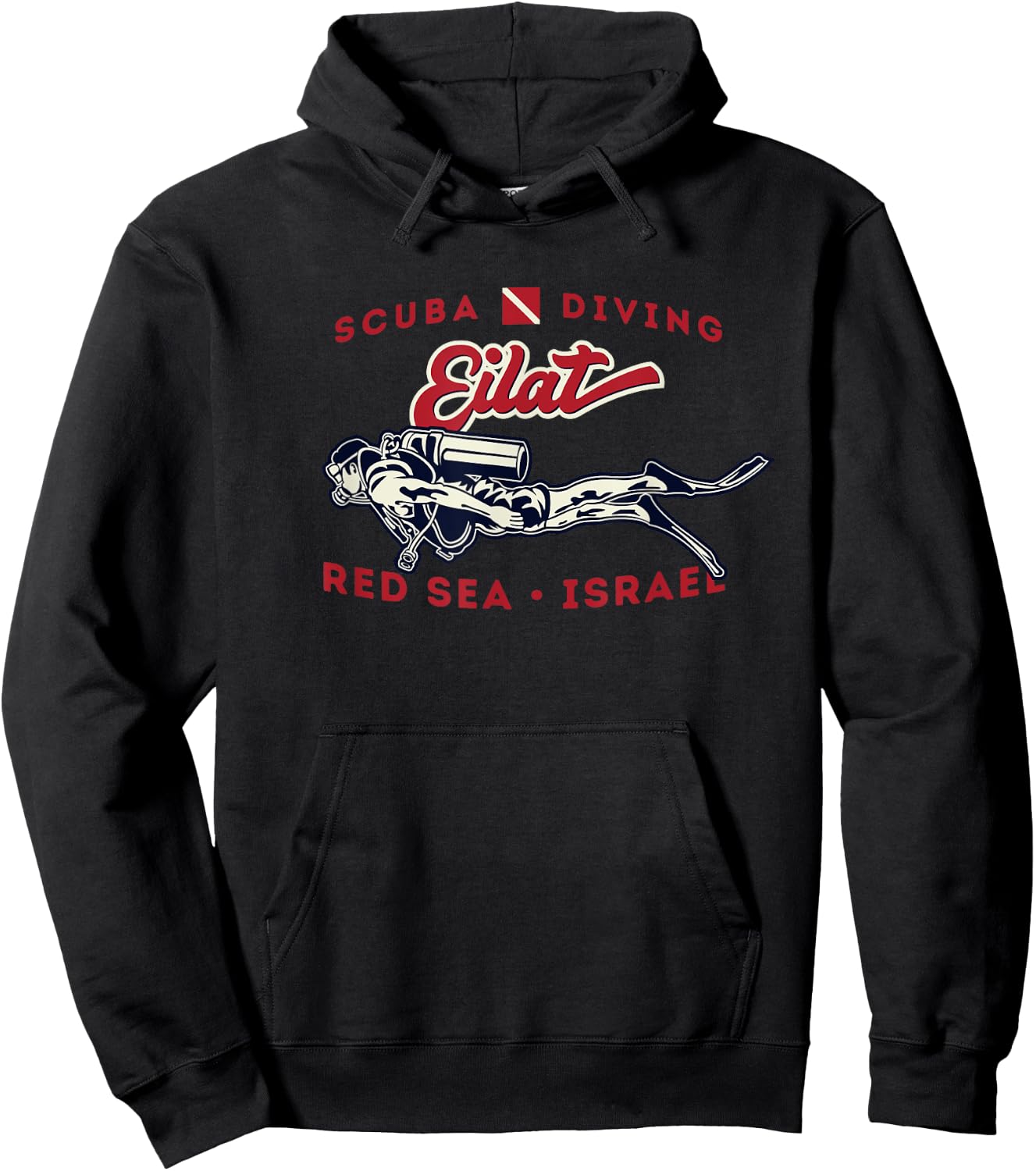 Eilat Red Sea Israel Scuba Diver Hoodie - Hoodie | Black
