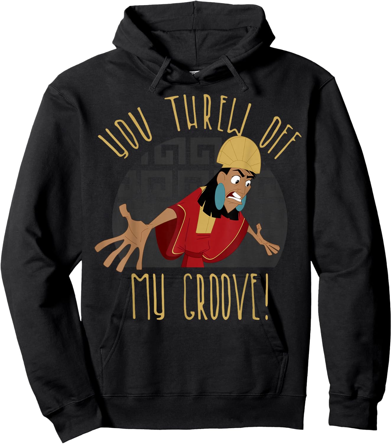 Disney Emperor's New Groove Kuzco Thrown Off Graphic Hoodie - Hoodie | Black