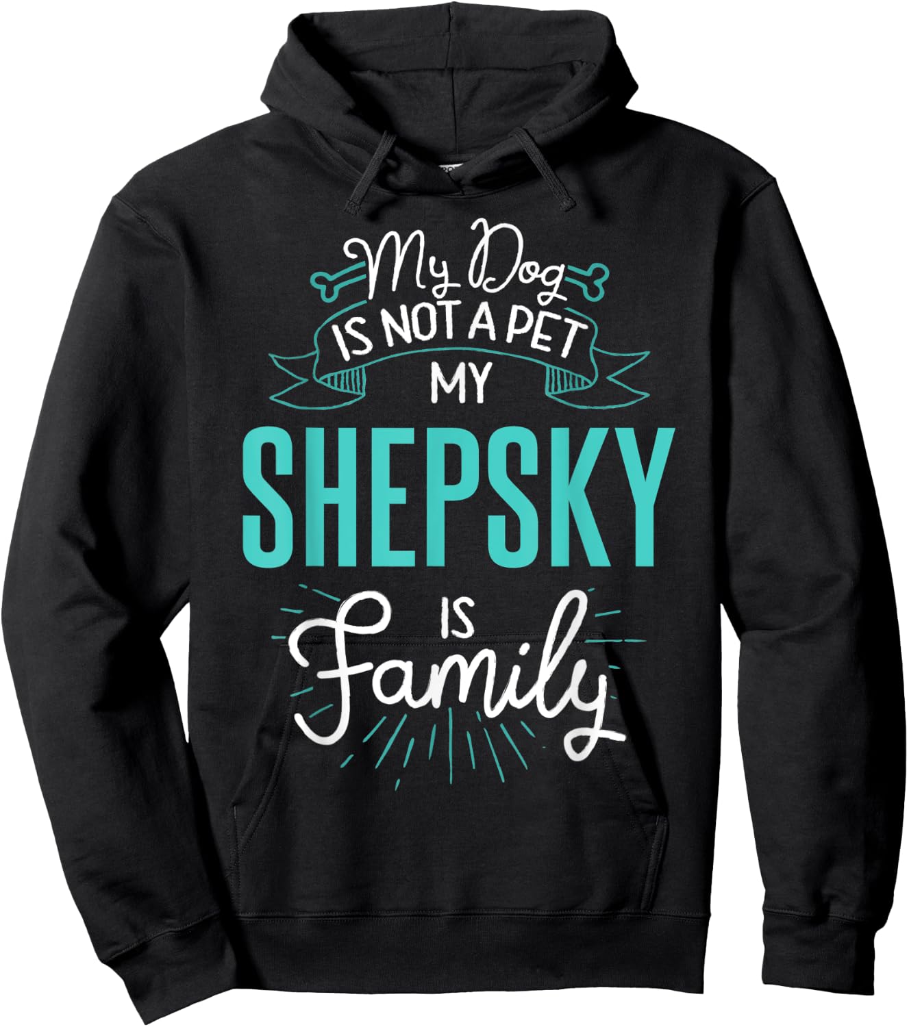 Cute Shepsky Shirt Family Dog Gift Men Hoodie - Hoodie | Black