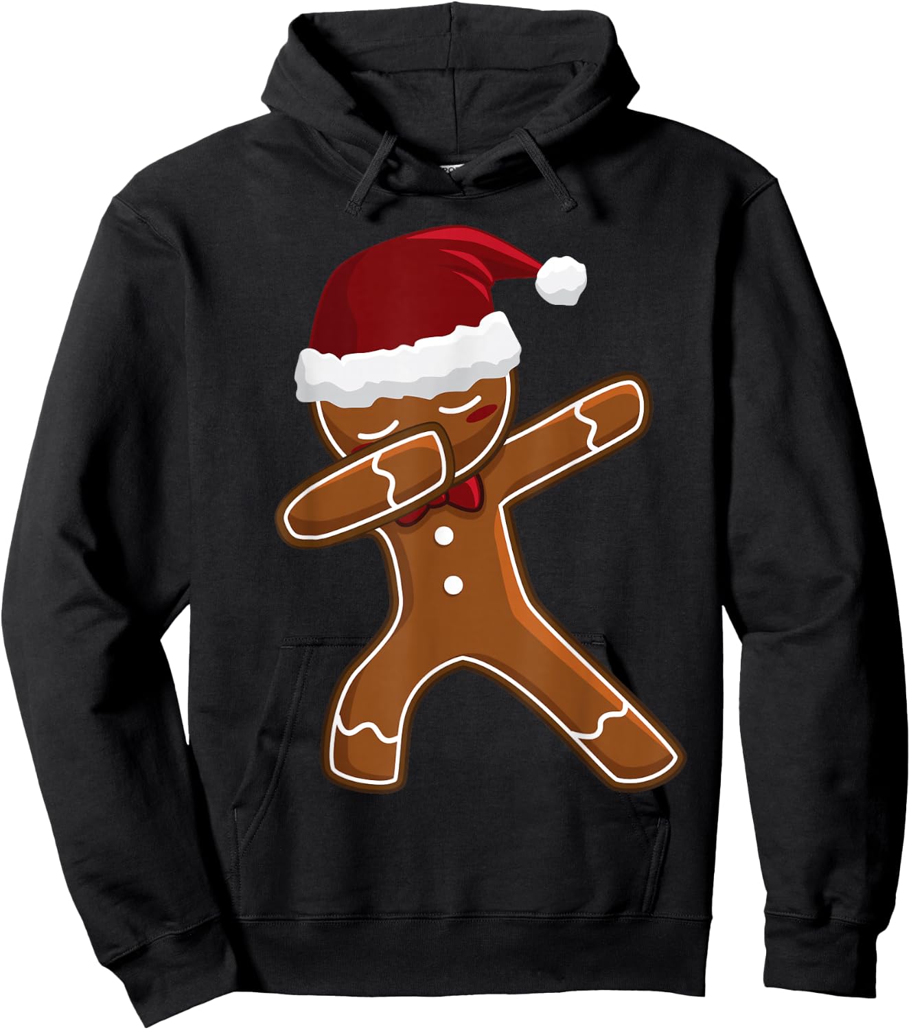 Christmas Dabbing Gingerbread Dab Pose Kids Boys Girls Xmas Hoodie - Hoodie | Black