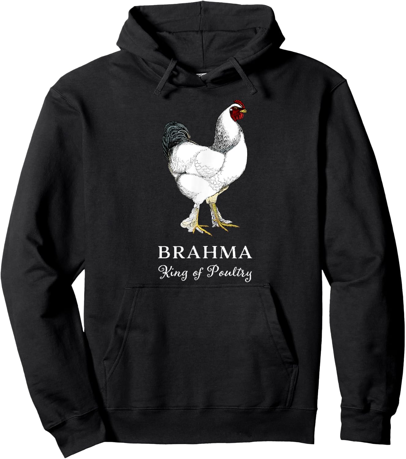 Brahma Rooster King of Poultry Hoodie - Hoodie | Black