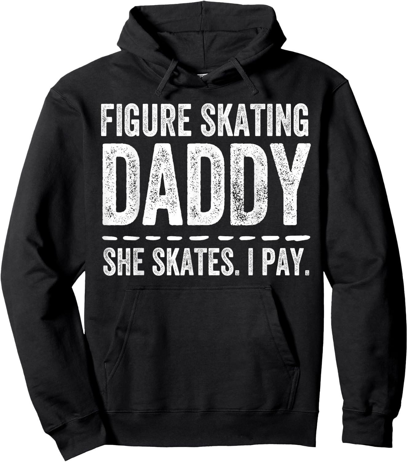 Figure Skating Dad Shirt Funny Skater Gift Ice Skates Hoodie - Hoodie | Black
