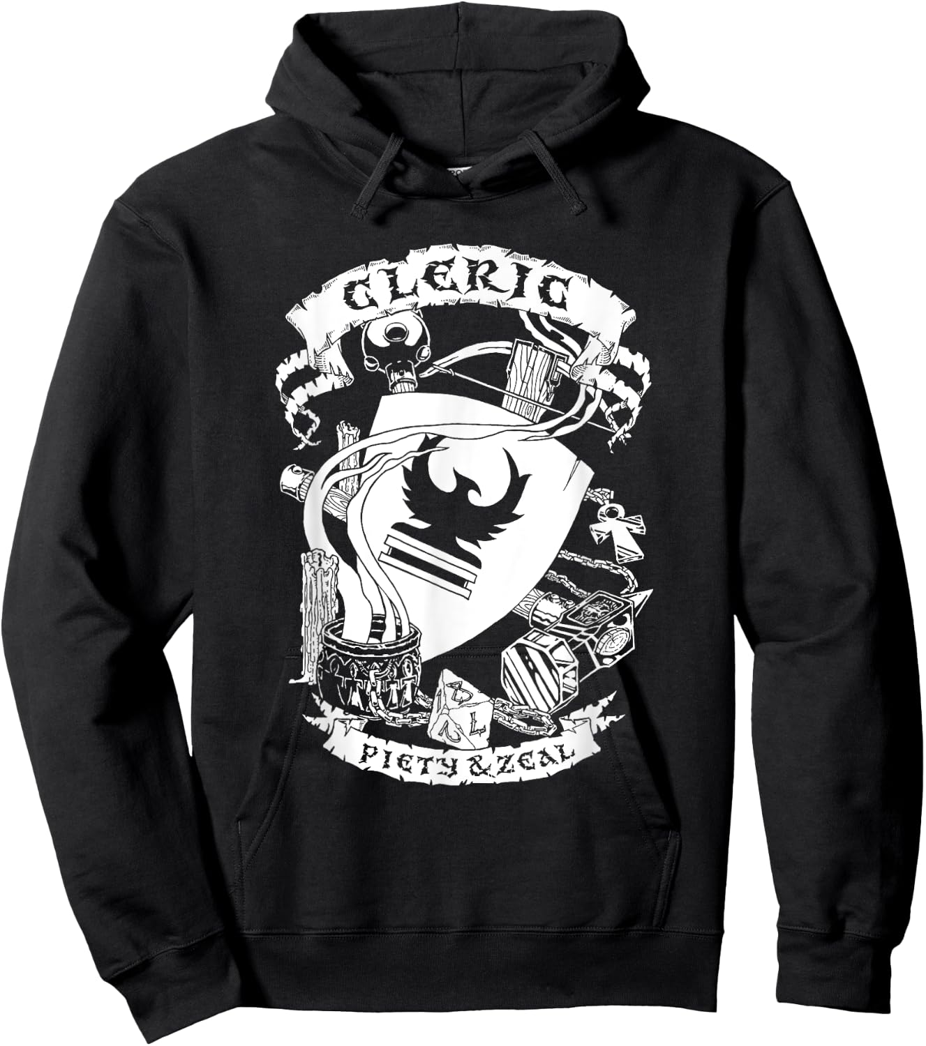 Games Sesh Fantasy RPG - Cleric Hoodie - Hoodie | Black