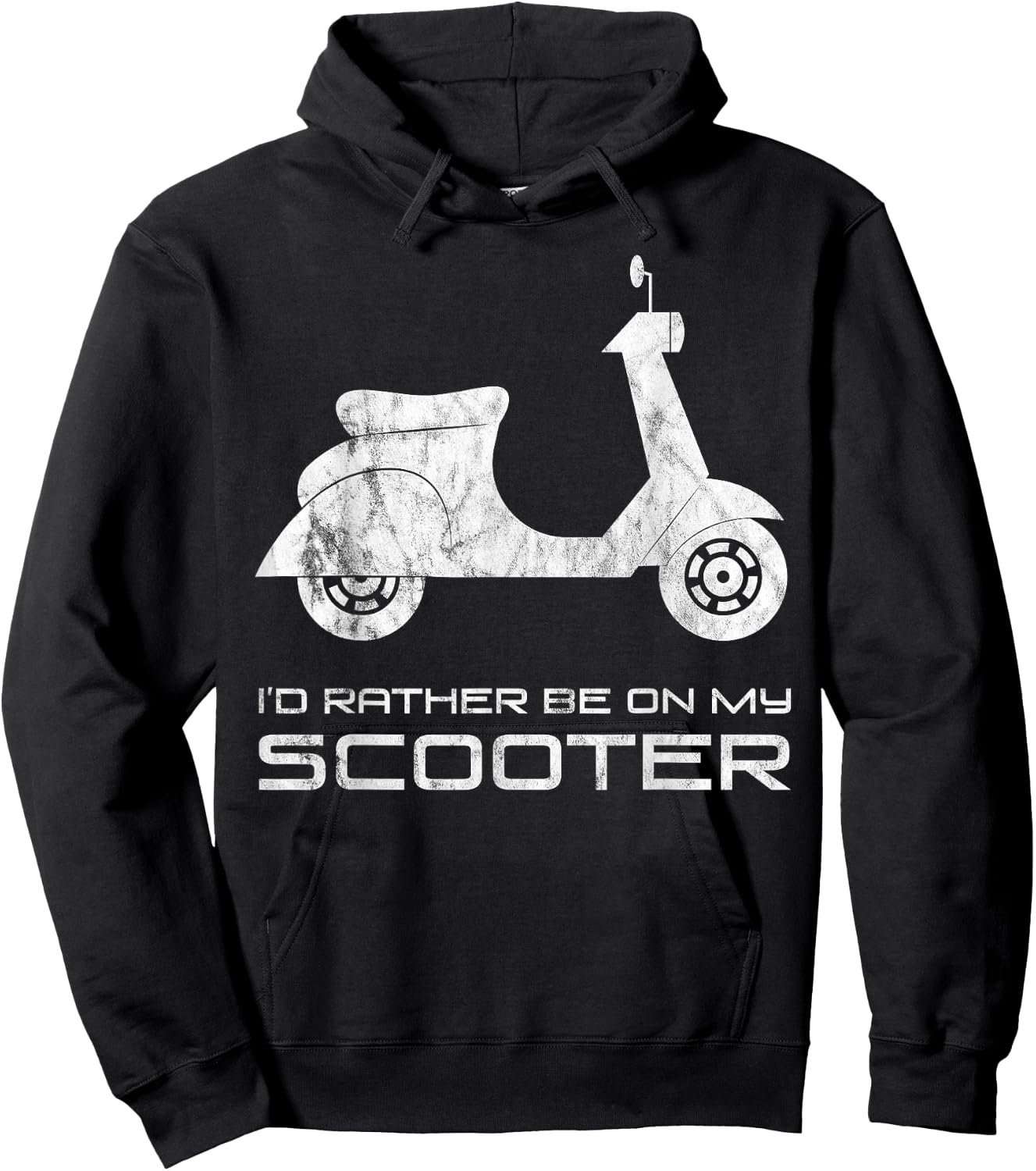 I'd Rather Be on My Scooter Funny Motorbike Hip Hoodie - Hoodie | Black