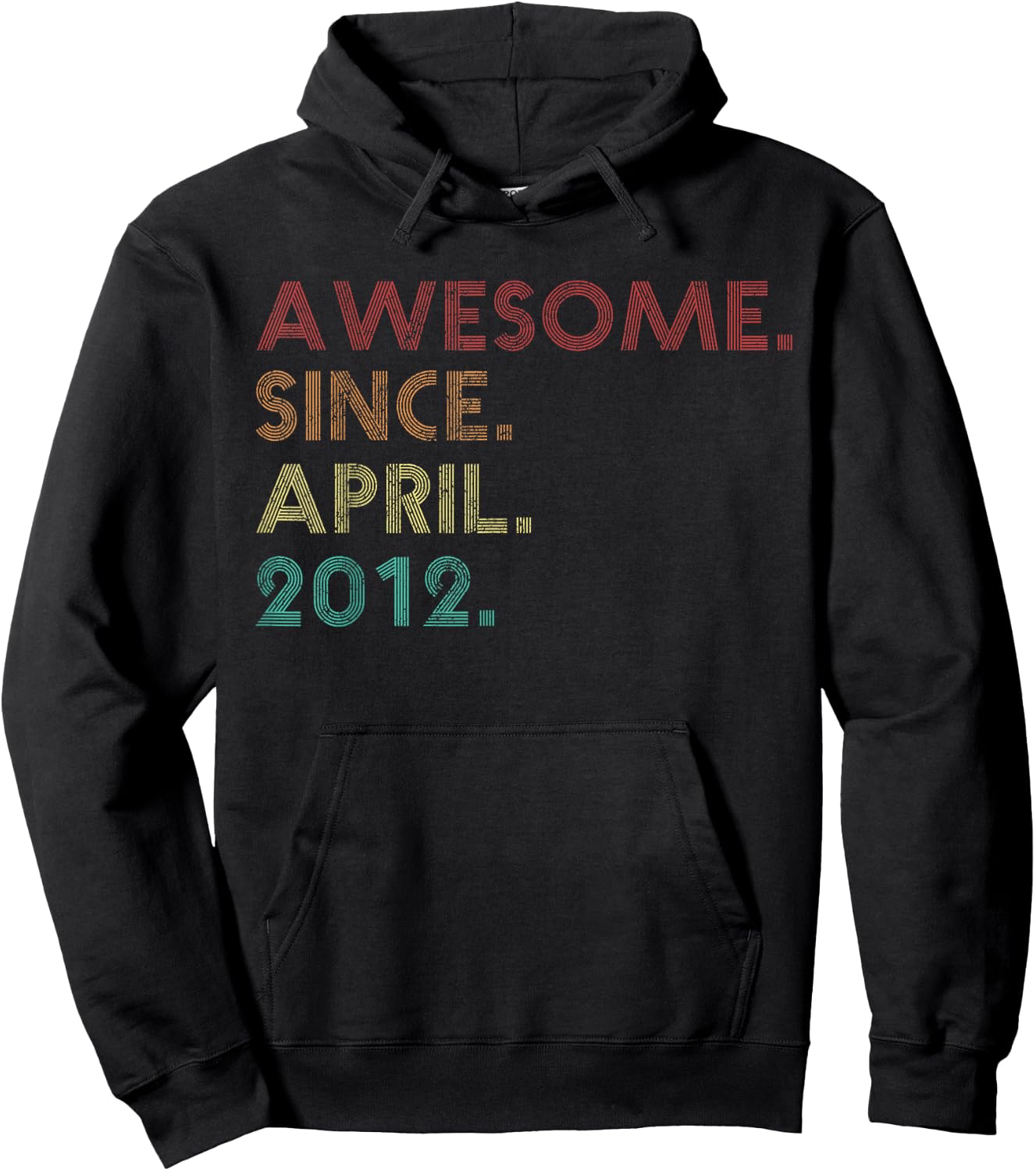 Awesome Since April 2012 Funny 13th Birthday Hoodie - Hoodie | Black