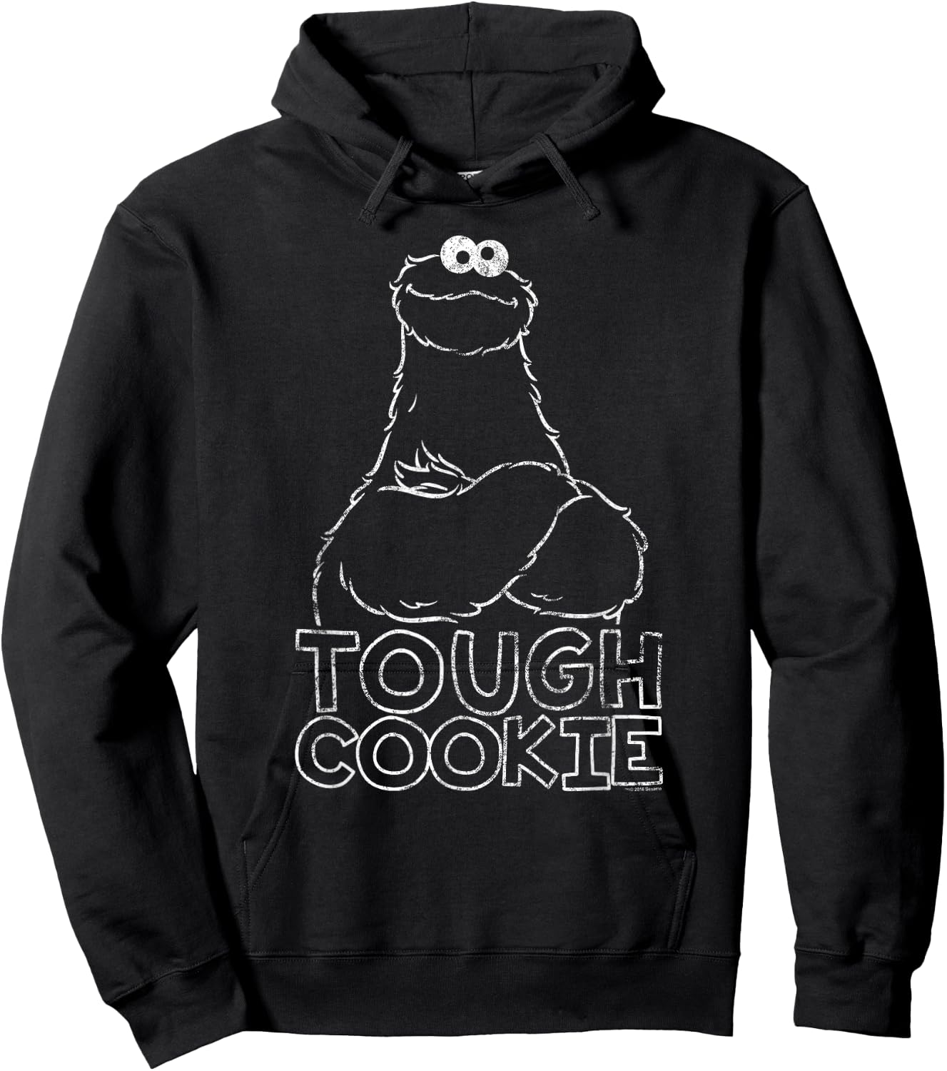Sesame Street Cookie Monster Tough Cookie Blue Hoodie - Hoodie | Black