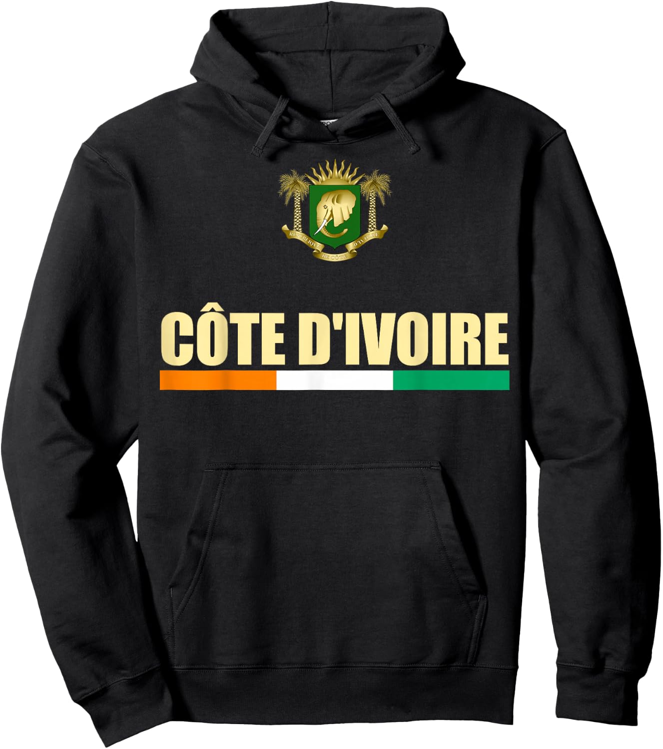 Cote d'Ivoire National Flag Ivory Coast Coat Of Arms Gift Hoodie - Hoodie | Black