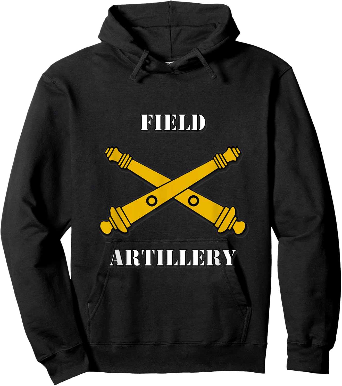 Field Artillery w/Crossed Cannons Shirt Hoodie - Hoodie | Black
