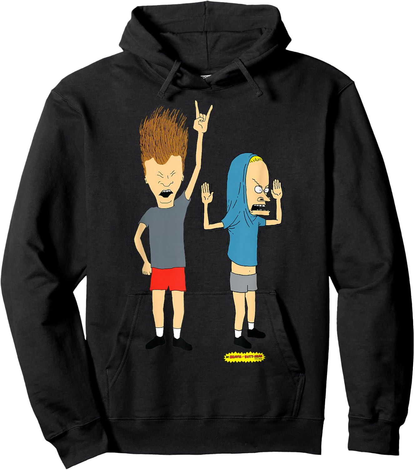 Beavis and Butt-Head Rock Out Cornholio Hoodie - Hoodie | Black