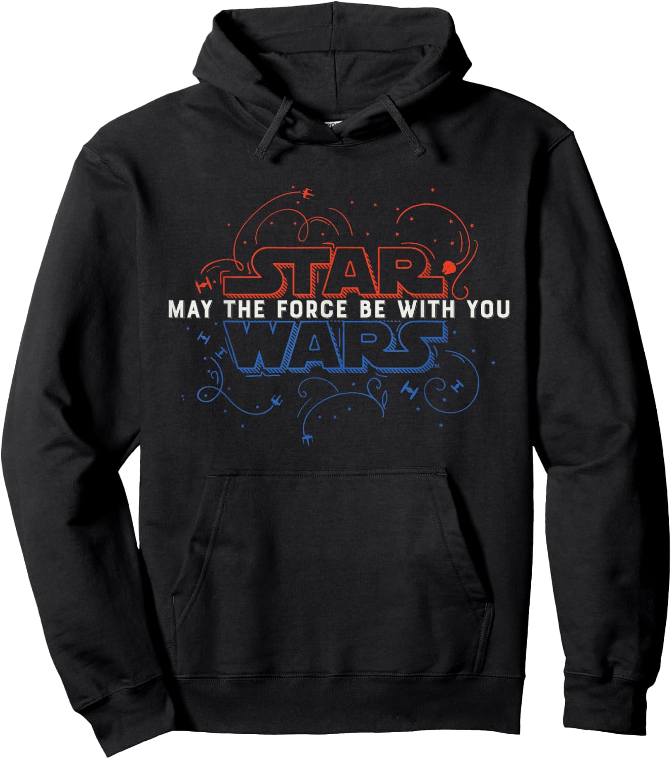 Star Wars May The Force Be With You Fourth of July Hoodie - Hoodie | Black