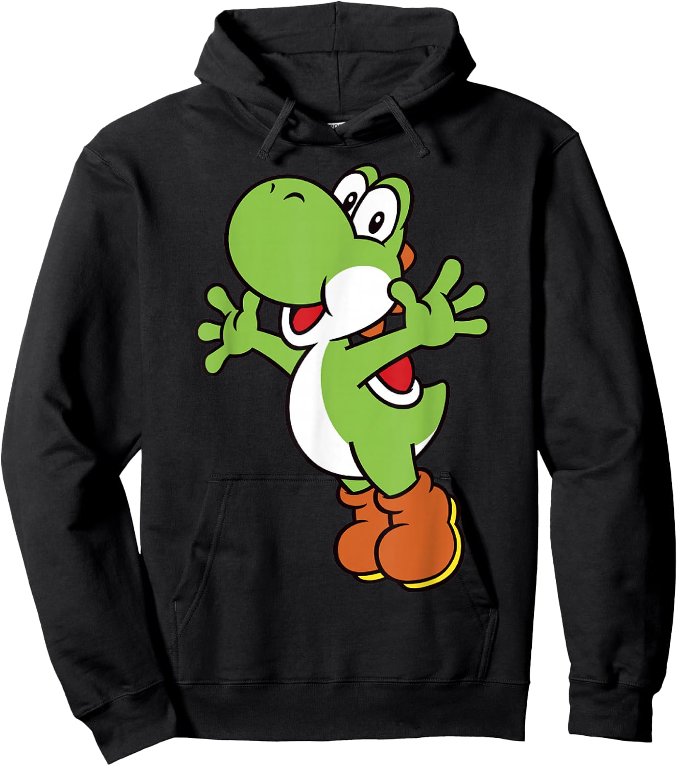 Super Mario Yoshi Classic Jump Portrait Hoodie - Hoodie | Black