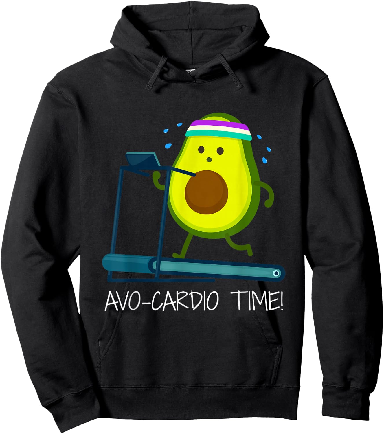 It's AVO-CARDIO Pajamas Time! Fitness Avocado Hoodie - Hoodie | Black