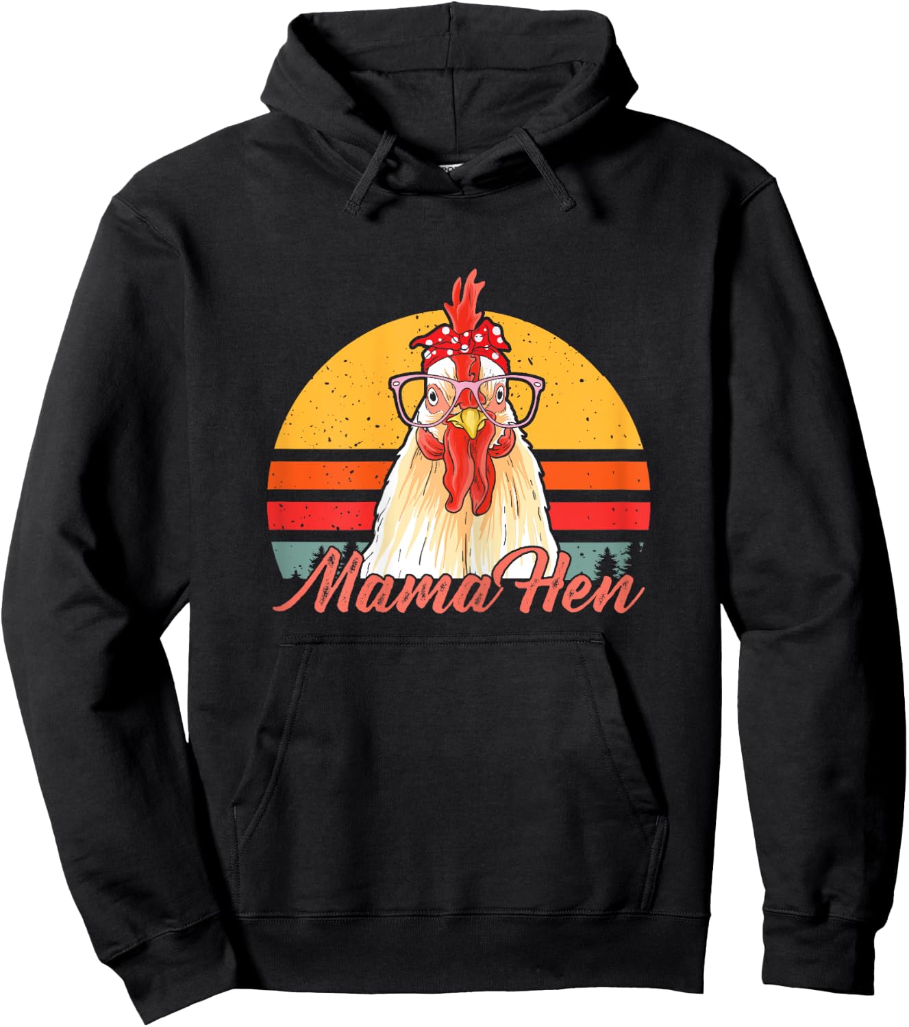 Mama Hen Chicken Mom Crazy Chicken Lady Lover Farmer Saying Hoodie - Hoodie | Black