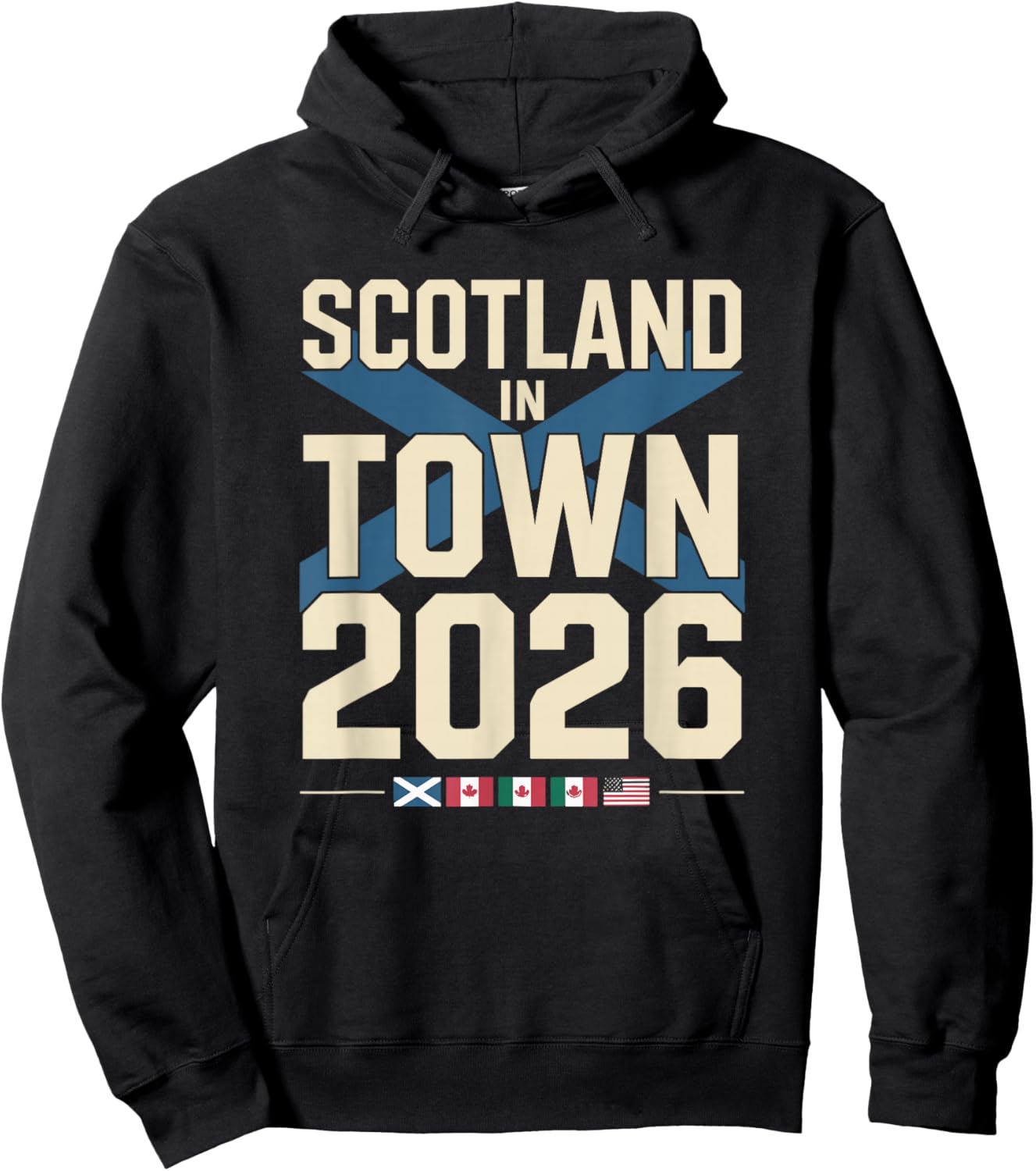 Scotland Football Lovers Party 2026 USA Tartan America Hoodie - Hoodie | Black