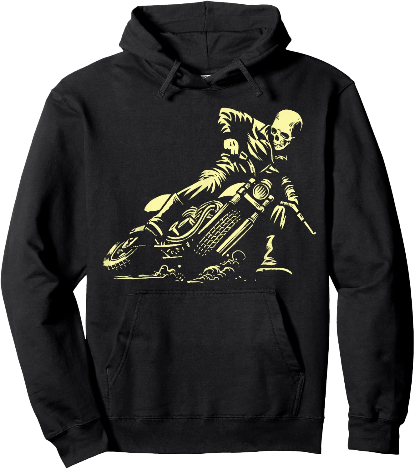 Cafe Racer - Ghost Drift Rider - Vintage Motorcycle Hoodie - Hoodie | Black