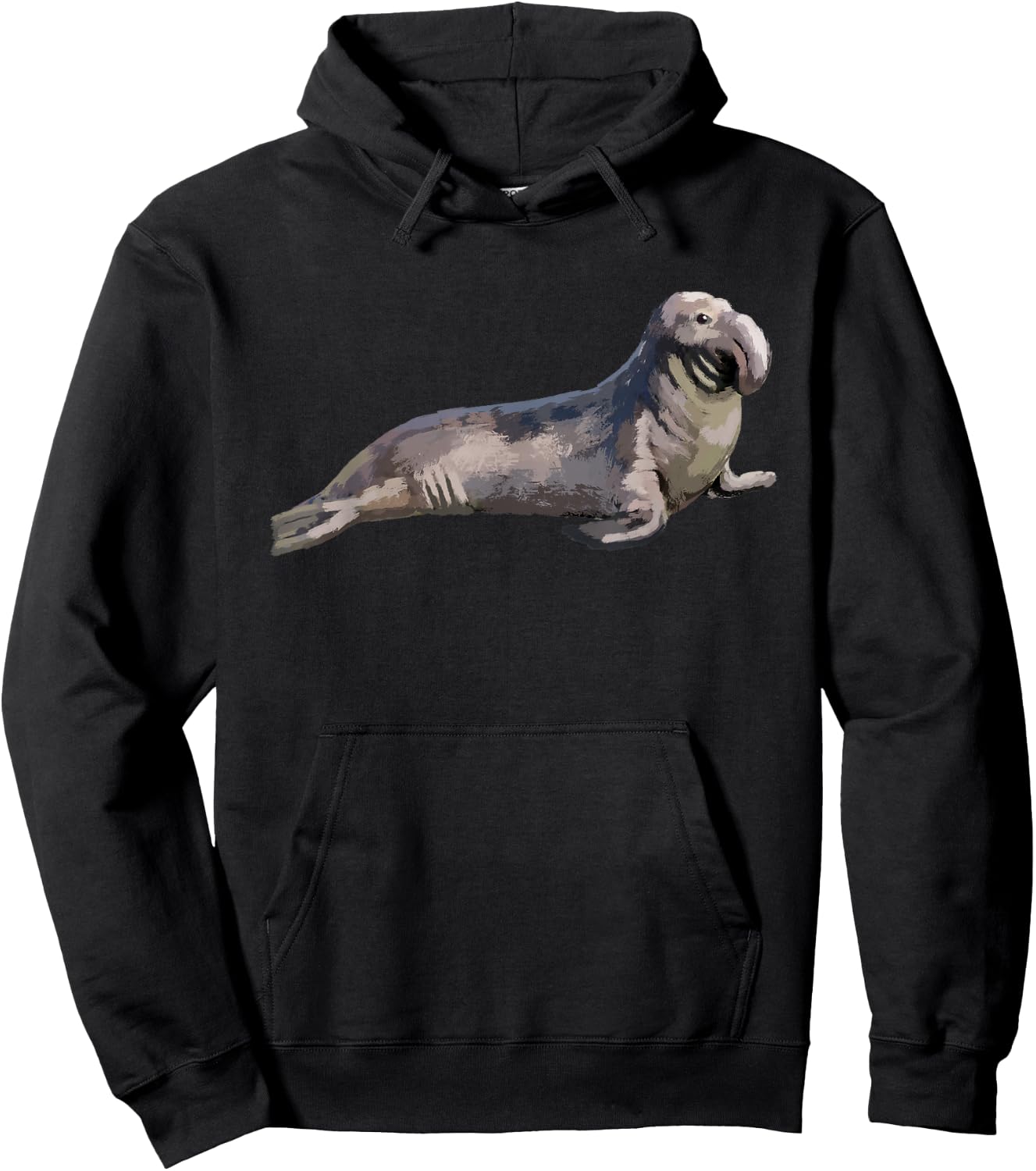 Elephant Seal T Shirt Hoodie - Hoodie | Black